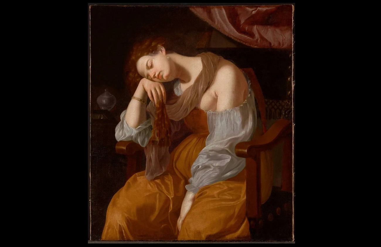 artemisia gentileschi, penitent mary magdalene, kimbell art museum