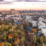 aerial,view,with,palace,of,parliament,and,the,cathedral,in