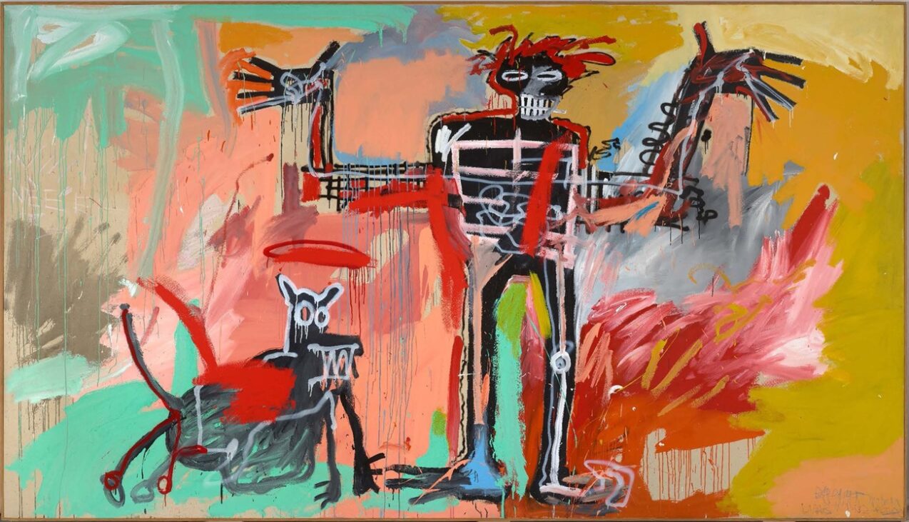 jean michel basquiat boy and dog in a johnnypump 1982