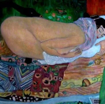 leda klimt (1917)