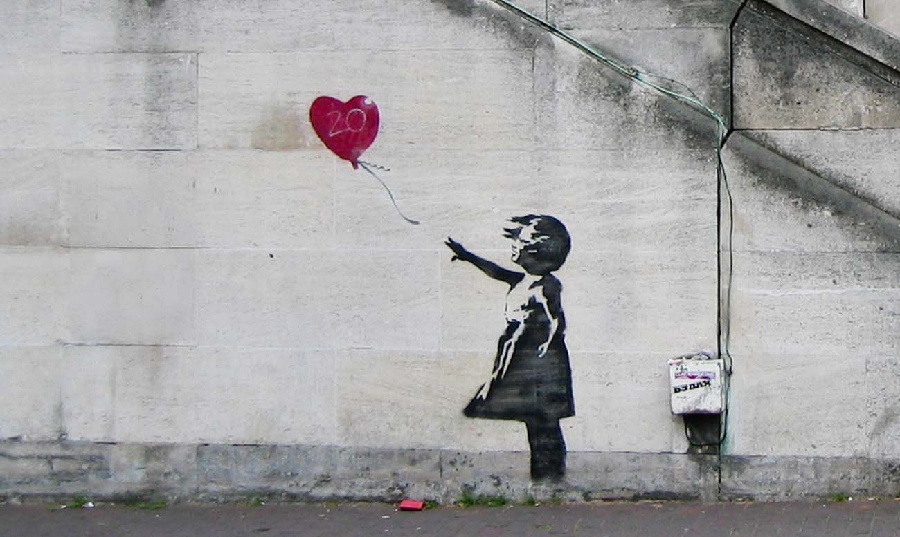 girl with a balloon, londra, marea britanie