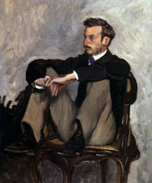 jean federic bazille, portretul lui auguste renoir, 1867