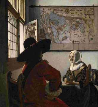 johannes vermeer ofițerul și fata care râde, c. 1657