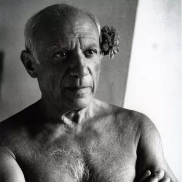 robert capa, pablo picasso fotografiat în 1954