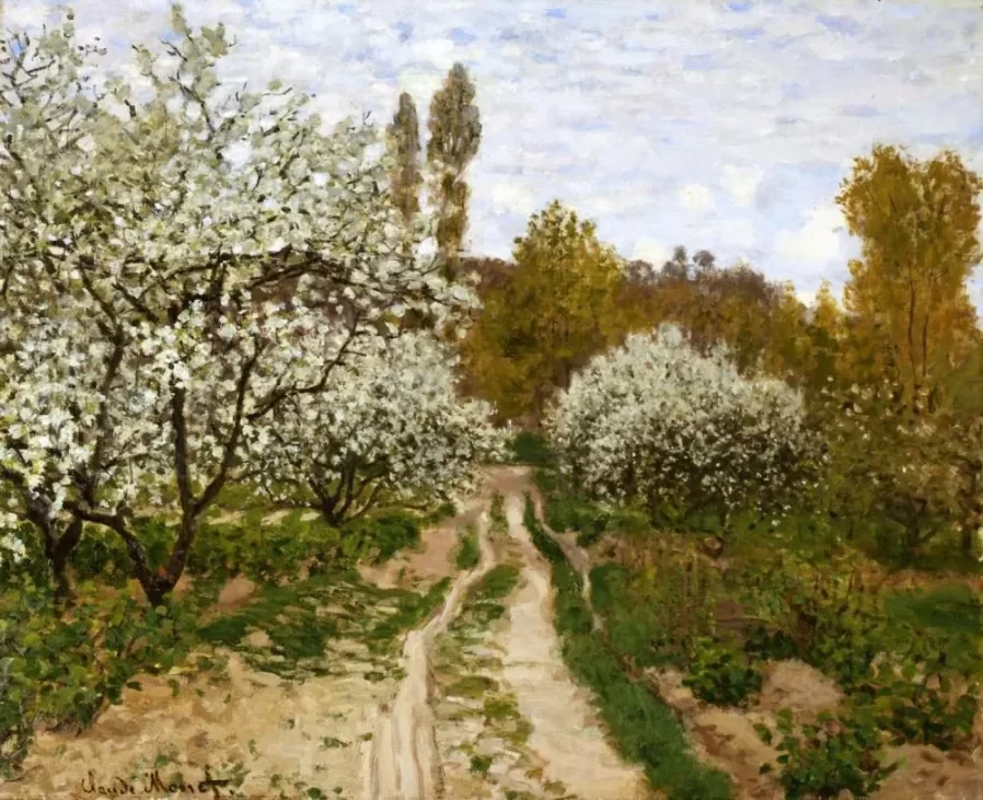 pommiers en fleurs, monet, union league of chicago