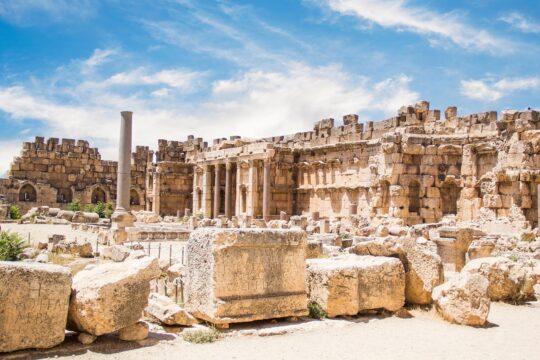 beautiful,view,of,baalbek,roman,ruins,in,baalbek,,lebanon