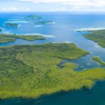 aerial,view,of,islands,near,goragosele,passage,in,south,choiseul,