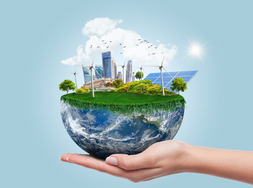 planet,earth,with,clean,modern,city,relying,on,renewable,resources.