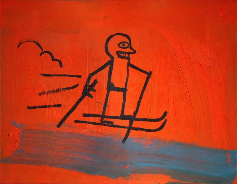 jean michel basquiat, skifahrer