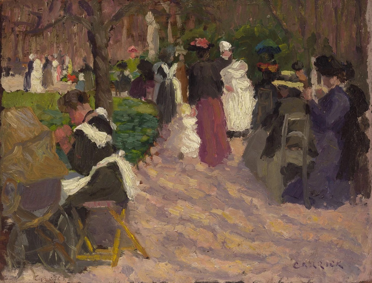 ethel carrick, luxembourg gardens, paris, 1906