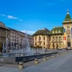 30.04.2021,craiova,,romania.,photography,of,the,fountain,in,the,mihai