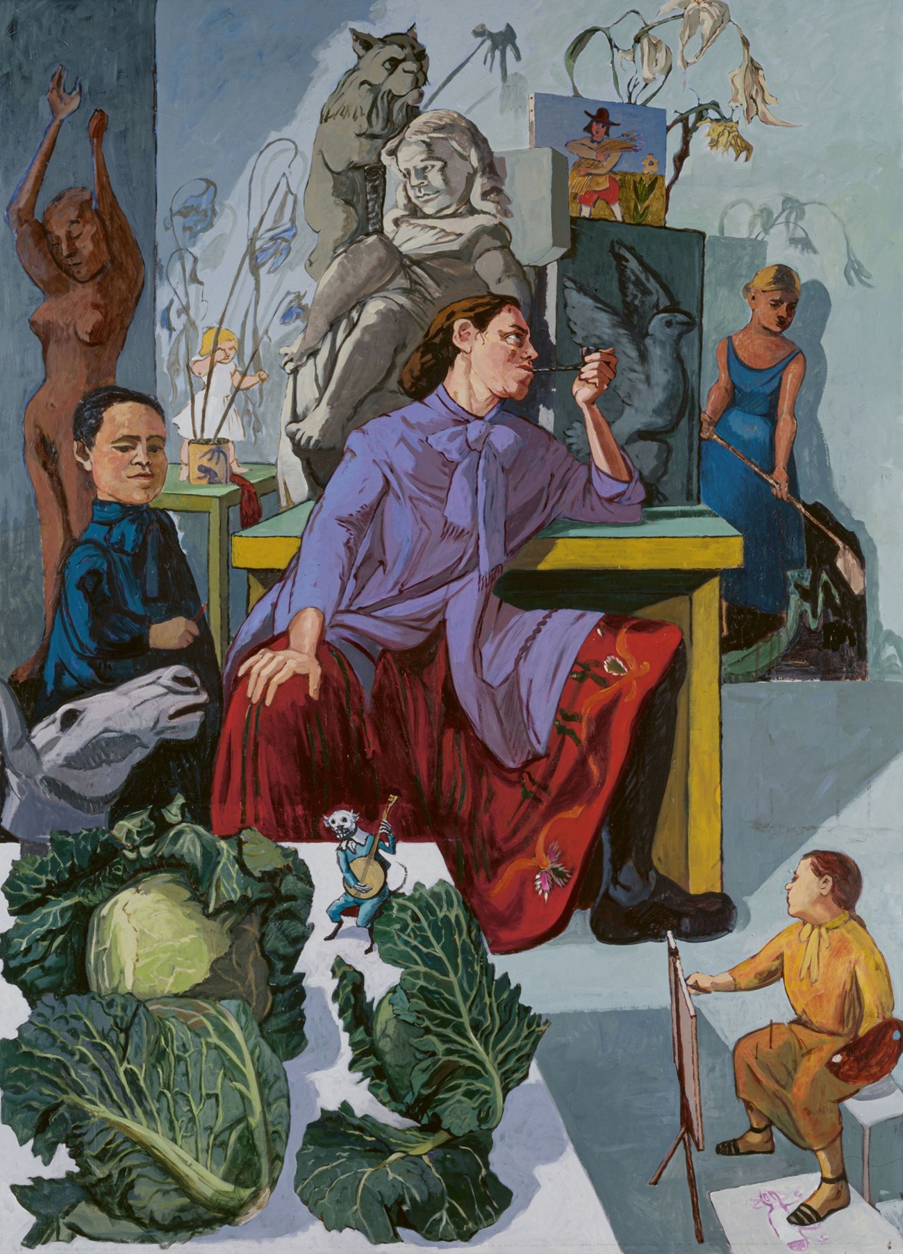 the artist in her studio, 1993 (painting)