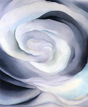 georgia o'keeffe, trandafir alb abstract, 1927