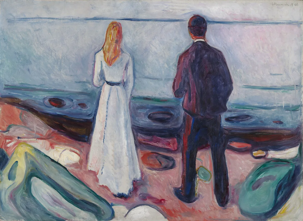 munch, two human beings, harvard art museums