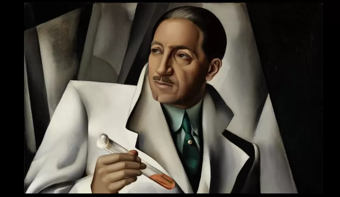 tamara de lempicka, portrait du docteur boucard (1928), detaliu, christies