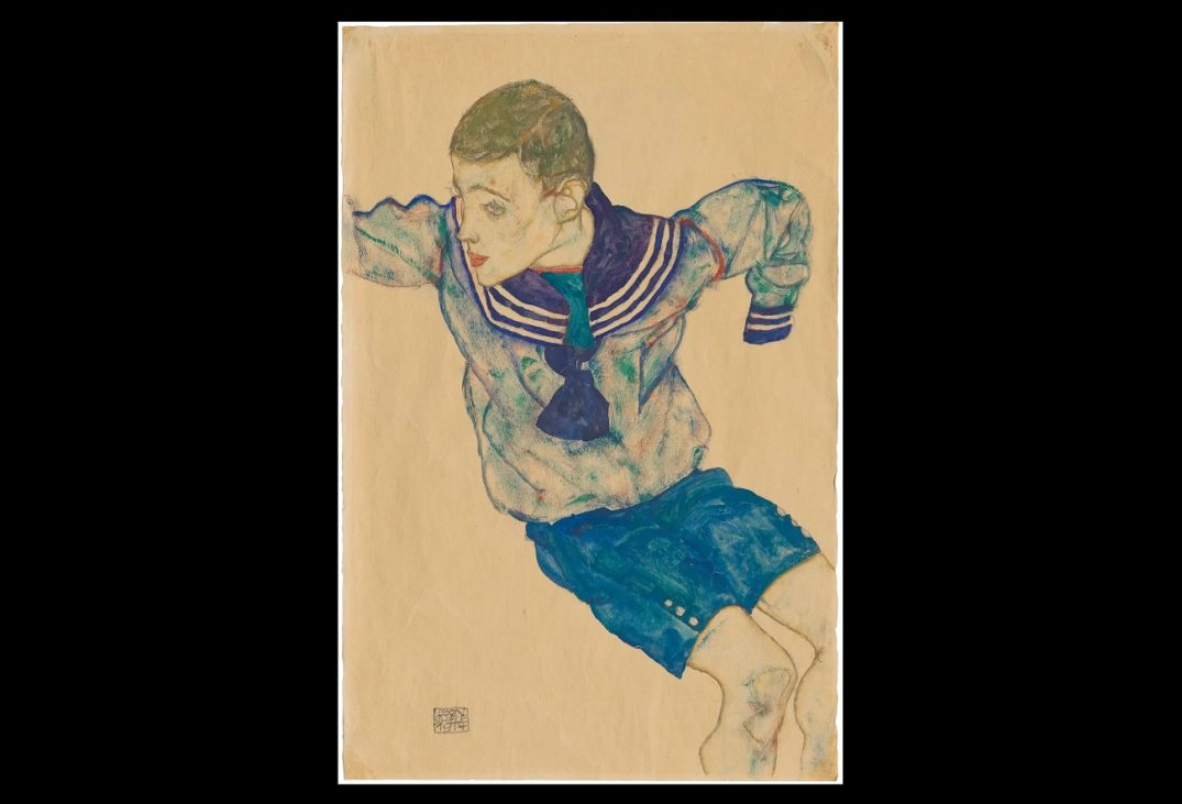 boy in a sailor suit, egon schiele, christies