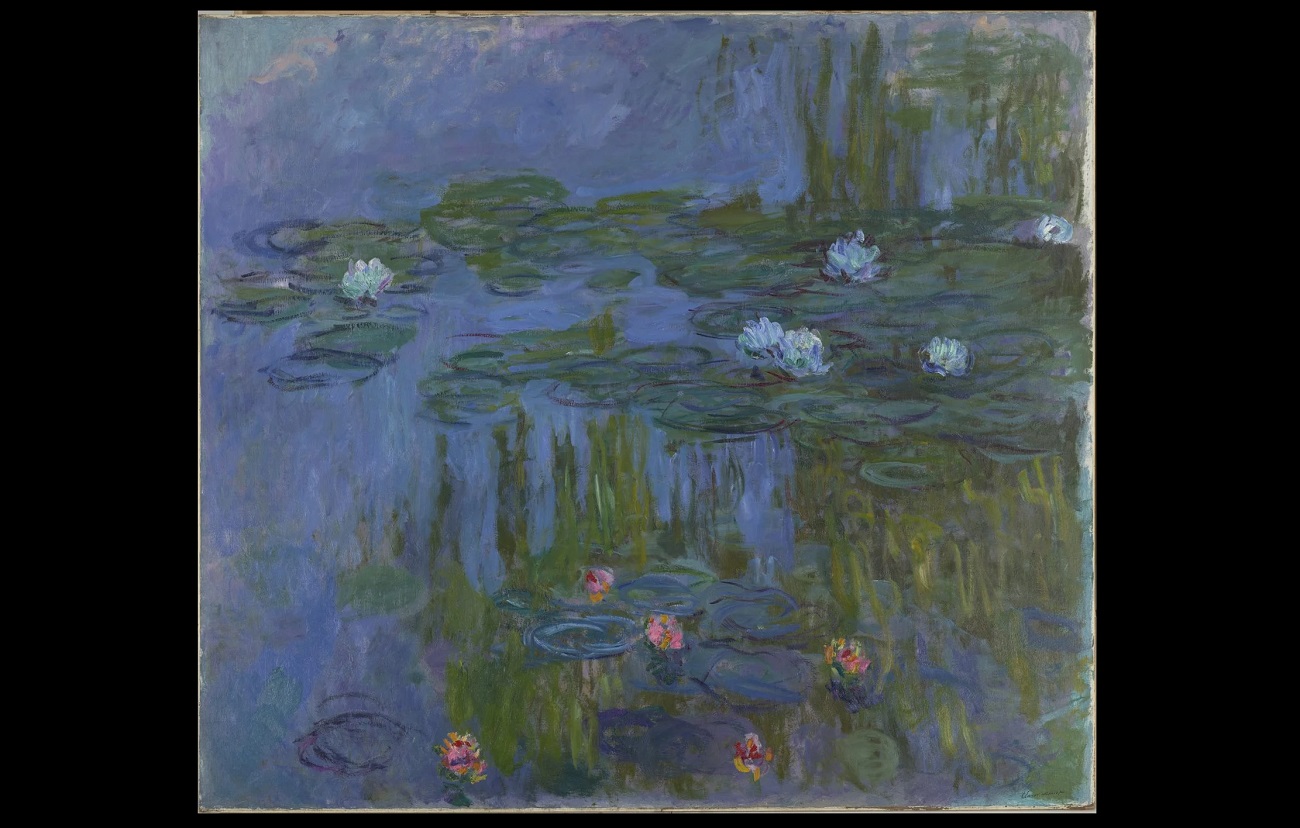 pam monet waterlilies, inainte de restaurare