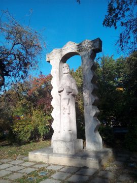 bucharest,,romania, ,october,27,,2017:,stone,statue,of,constantin