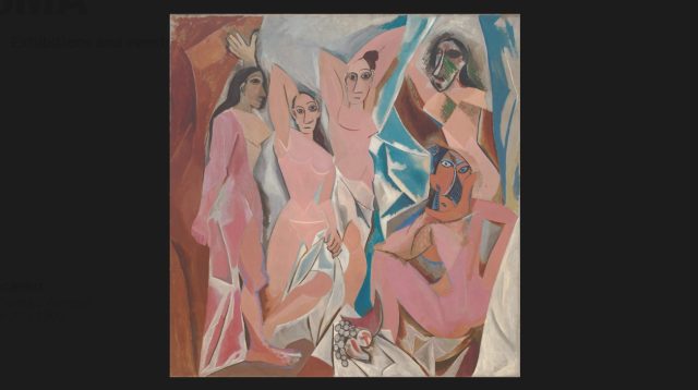 pablo picasso, les demoiselles d'avignon, 1907