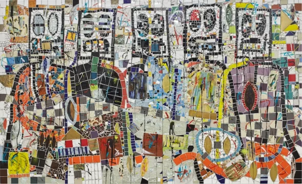 rashid johnson, the broken five, 2019