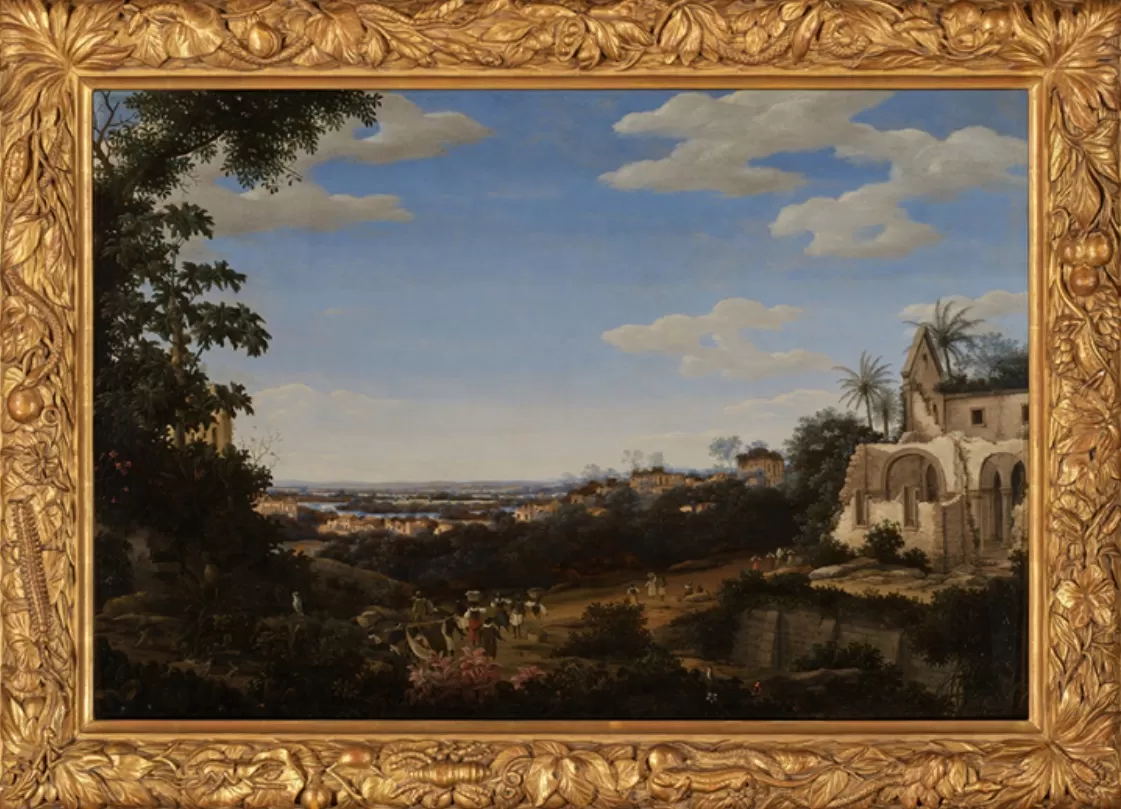frans post, sothebys, view of olinda, brazil, with ruins of the jesuit church