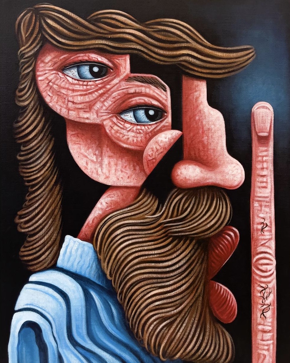 the one thing, robert pokorny, acrilic pe pânză de in, 50,8x63,5 cm, 2025