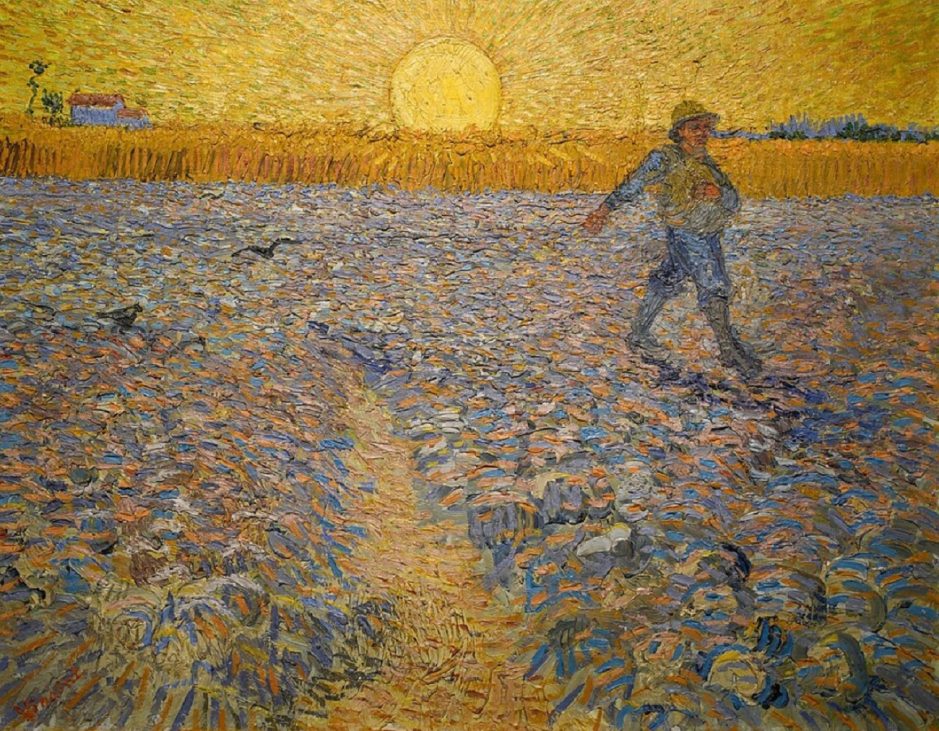 the sower at sunset van gogh