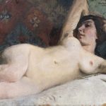 nud culcat, ipolit strâmbu, alis