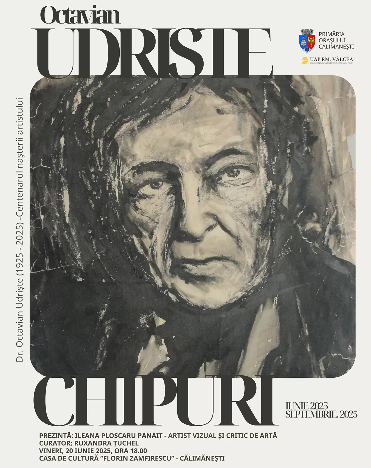 afis vernisaj expozitia chipuri dr. udriste vf