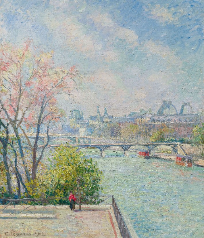 luvru, dimineață, primăvara, camille pissarro