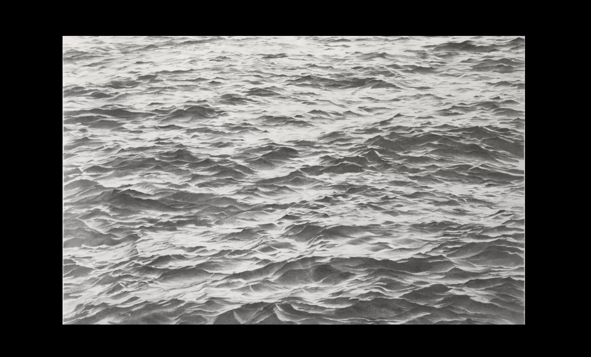 vija celmins, untitled (big sea #2), 1969