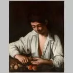 caravaggio, boy peeling fruit, gianni papi