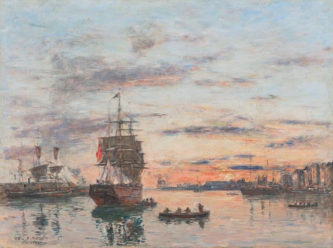 eugène boudin, le havre. l’avant port (1885)