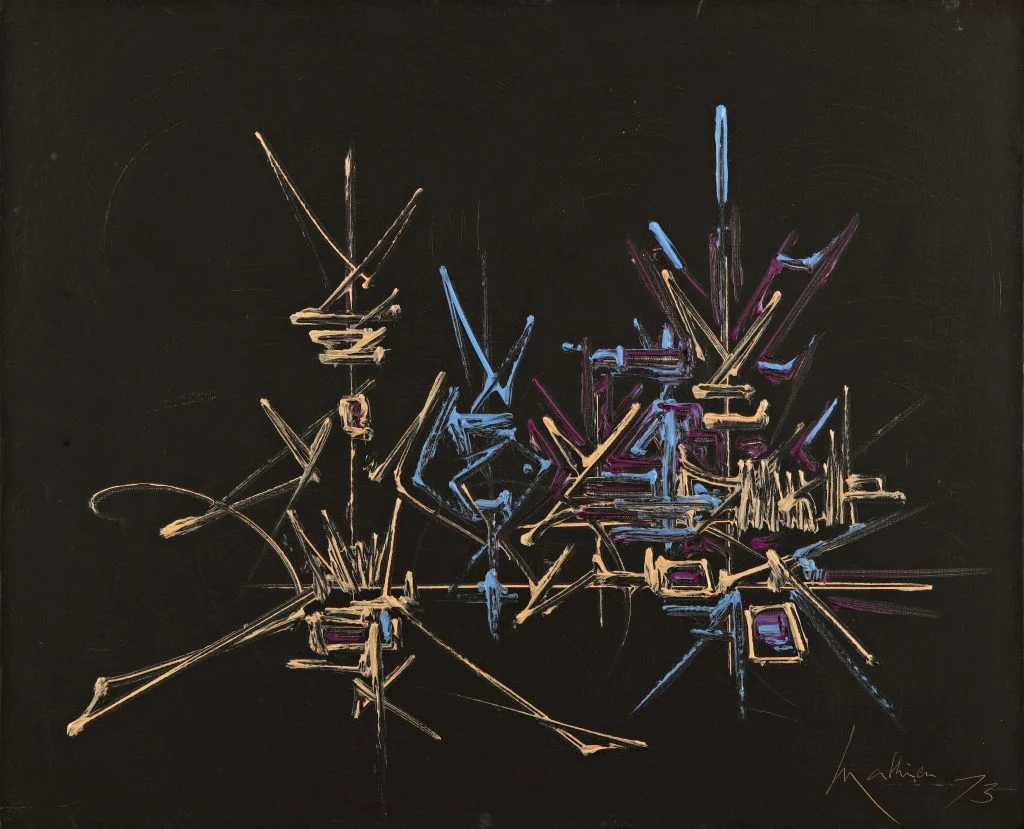 georges mathieu, yper (1972). courtesy of galerie berès, paris