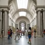 «madrid,,spain»;,07 26 2023:,tourists,wandering,through,the,central,corridor,of