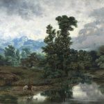 paisaje del pardo al disiparse la niebla, degrain, prado