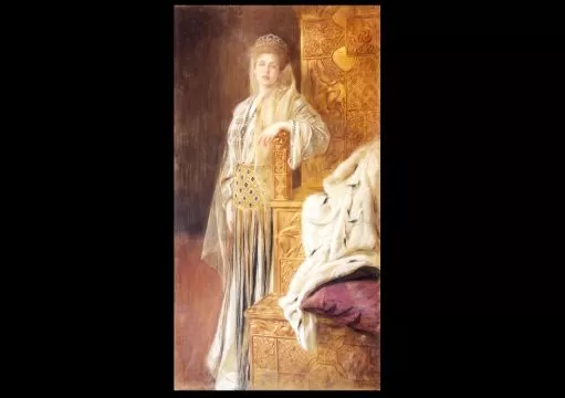 portretul reginei maria în costum național (1901), albertine rupprecht