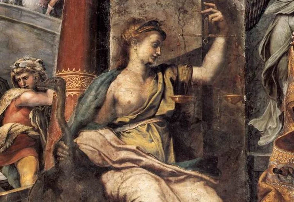 rafael, sala di costantino giustizia, vatican