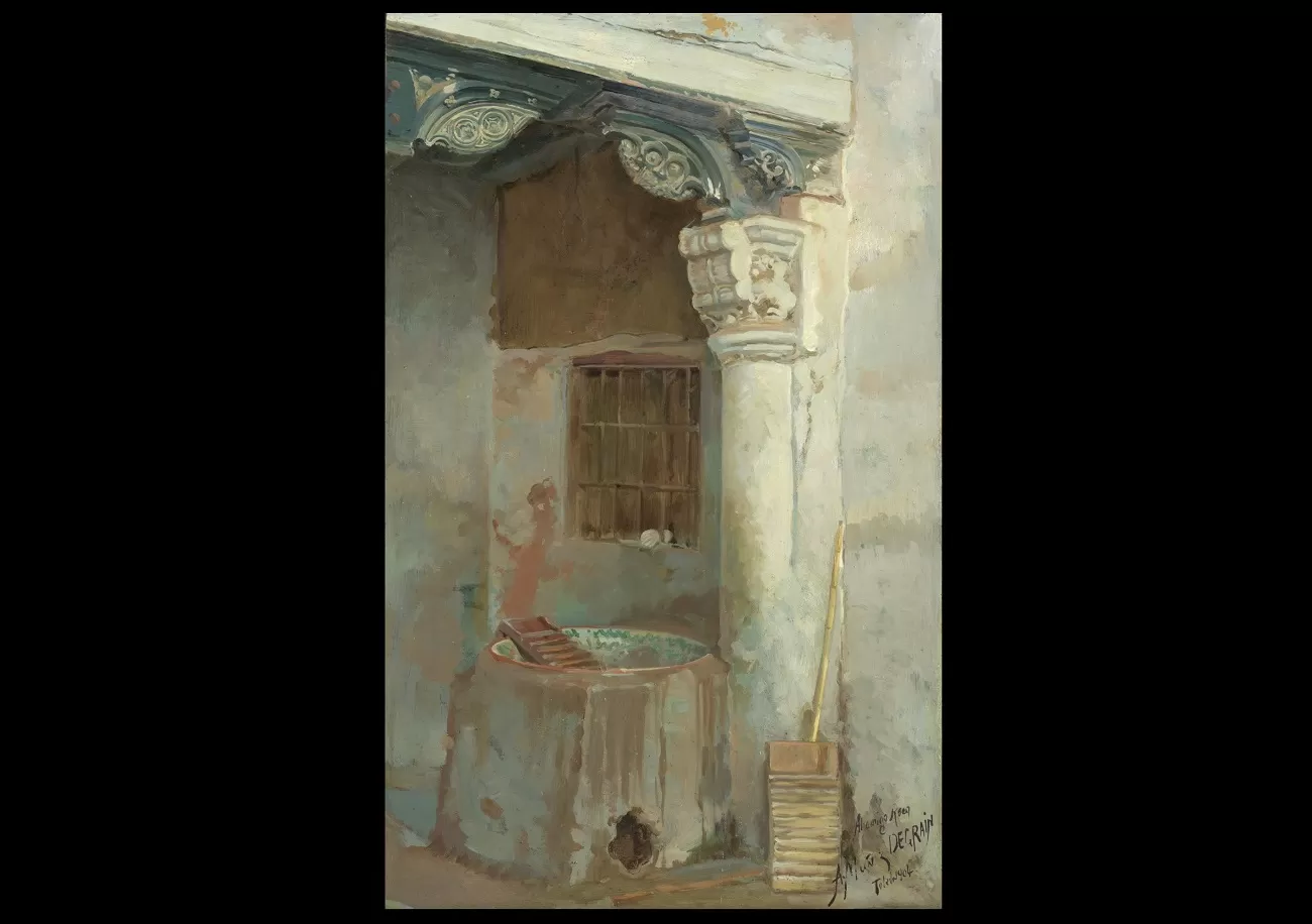 rincón de un patio toledano, degrain, prado