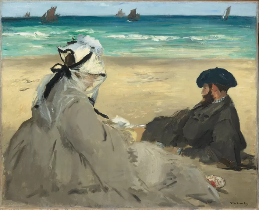 sur la plage, edouard manet, 1873