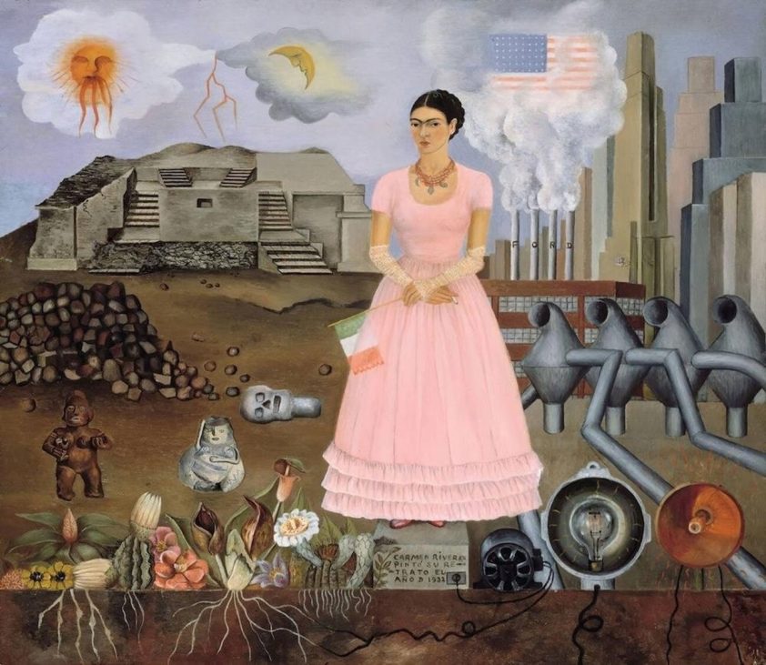 self portrait along the boarder line between mexico and the united states