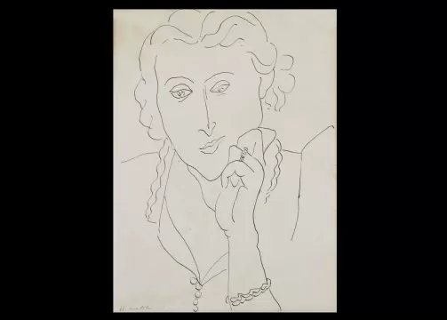 henri matisse, portrait de femme accoudée (1937), bonhams