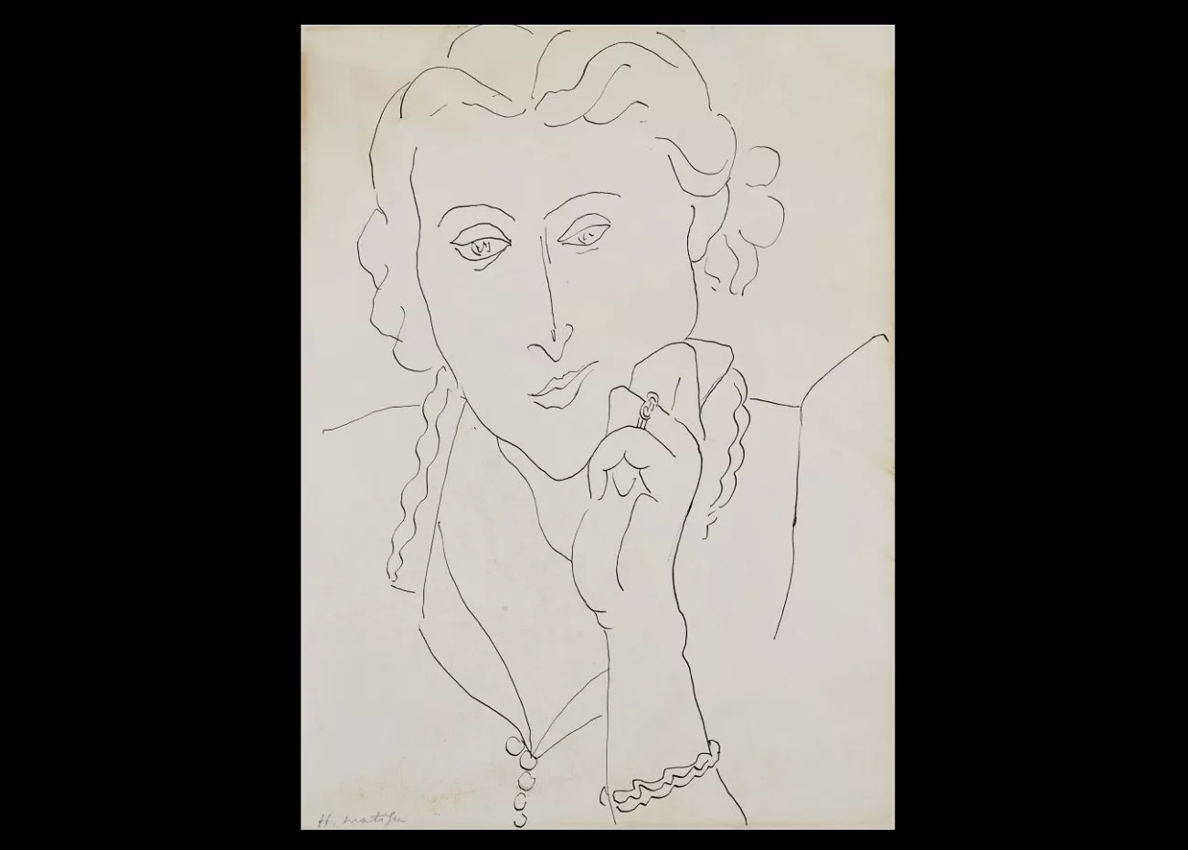 henri matisse, portrait de femme accoudée (1937), bonhams