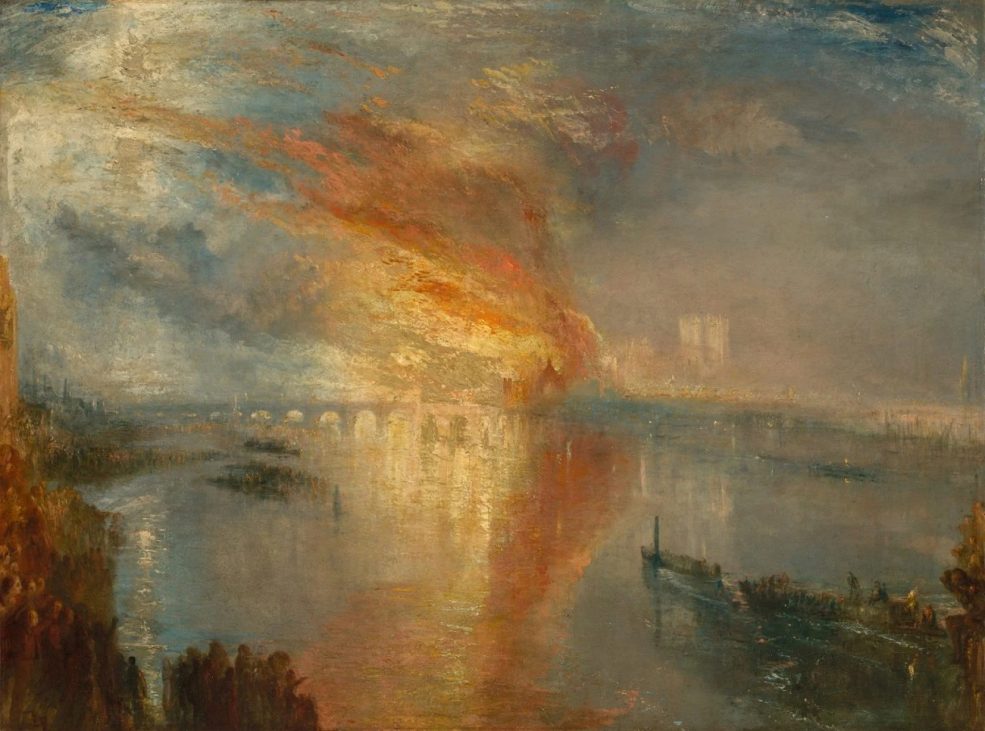 jmw turner, the burning of the houses of lords and commons, 16 october 1834 (1835)