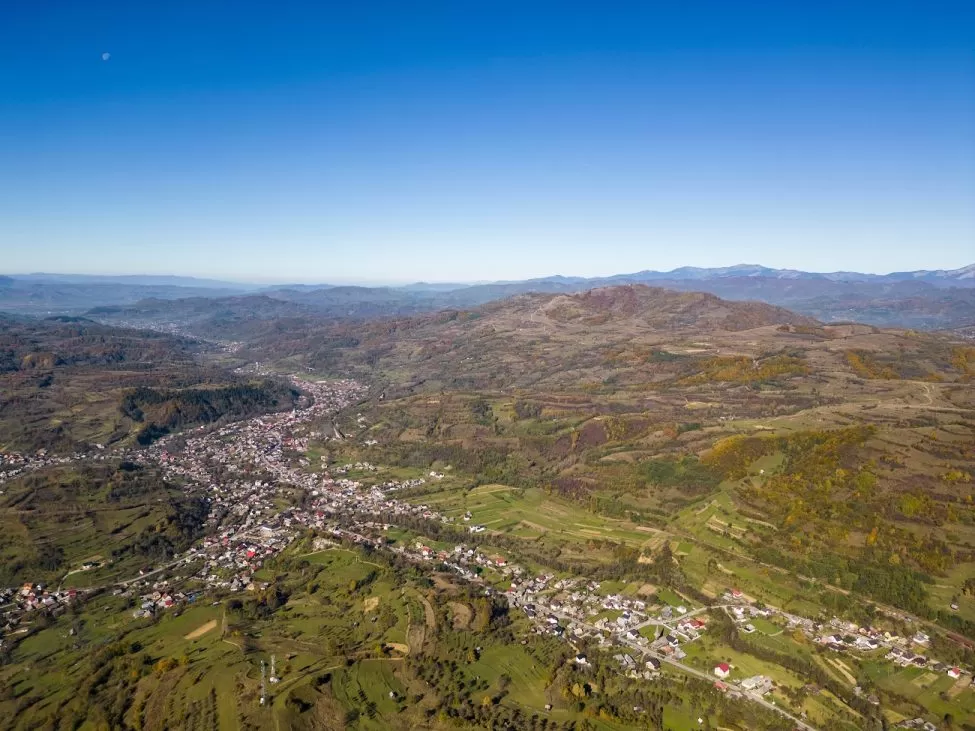 aerial,image,of,s?cel,commune,,maramure?,county,,romania