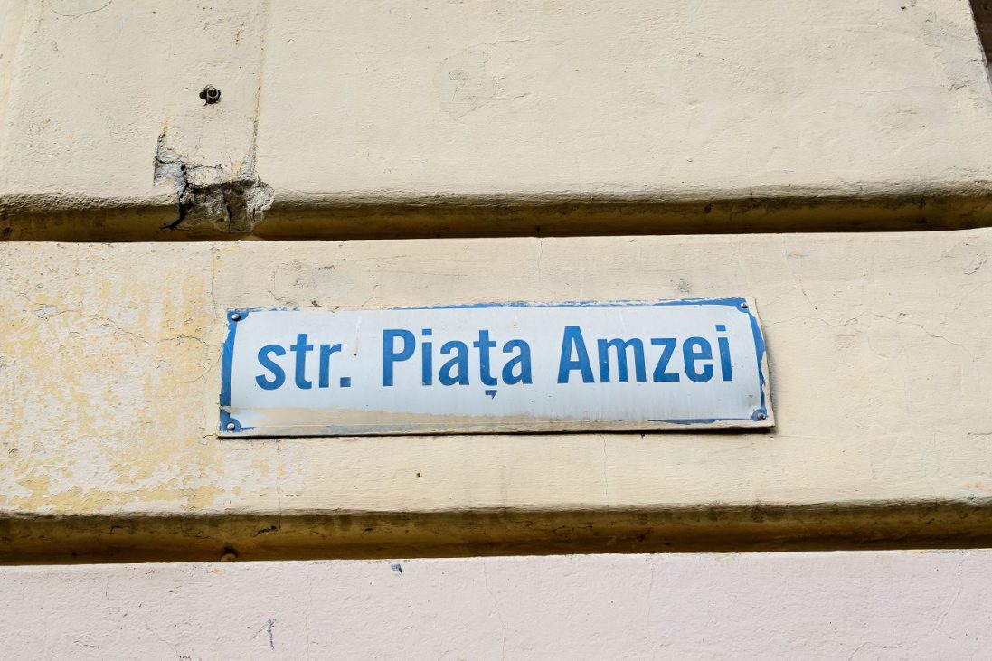 beautiful,vintage,street,sign,showing,strada,piata,amzei,(amzei,market