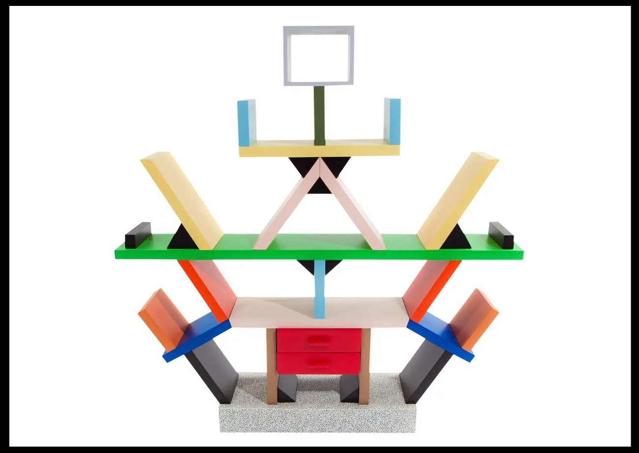 carlton bookcase, ettore sottsass, memphis group