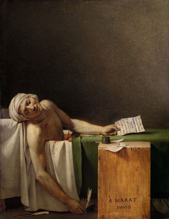 jacques louis david, marat assassinee