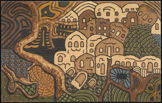 uzo egonu, northern nigerian landscape, 1964