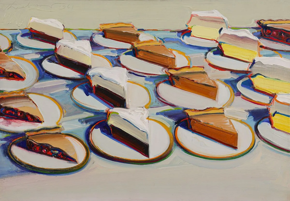 wayne thiebaud, pie rows, 1961